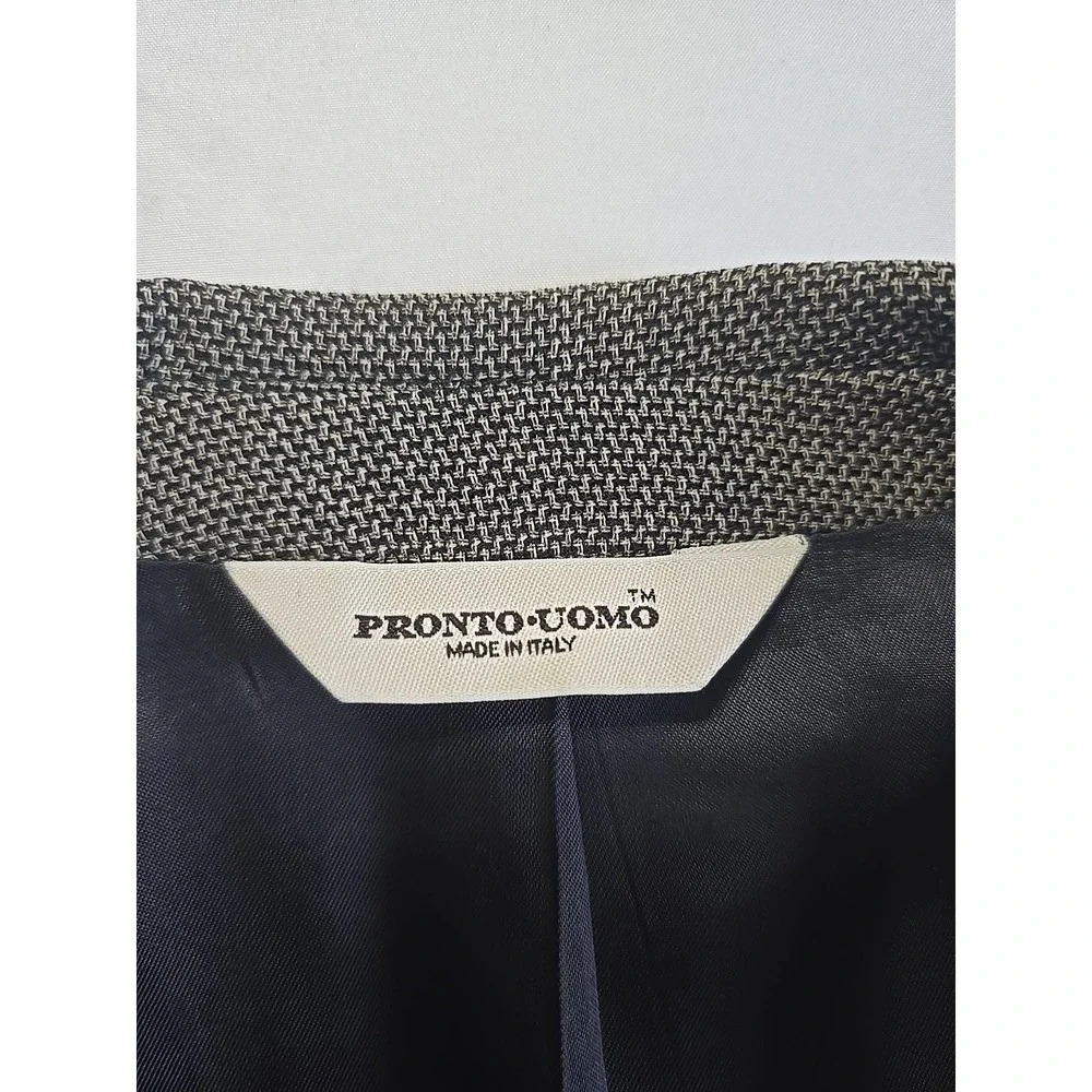 PRONTO UOMO Beige Jacquard WOOL SPORT COAT 42R blazer suit jacket ITALY